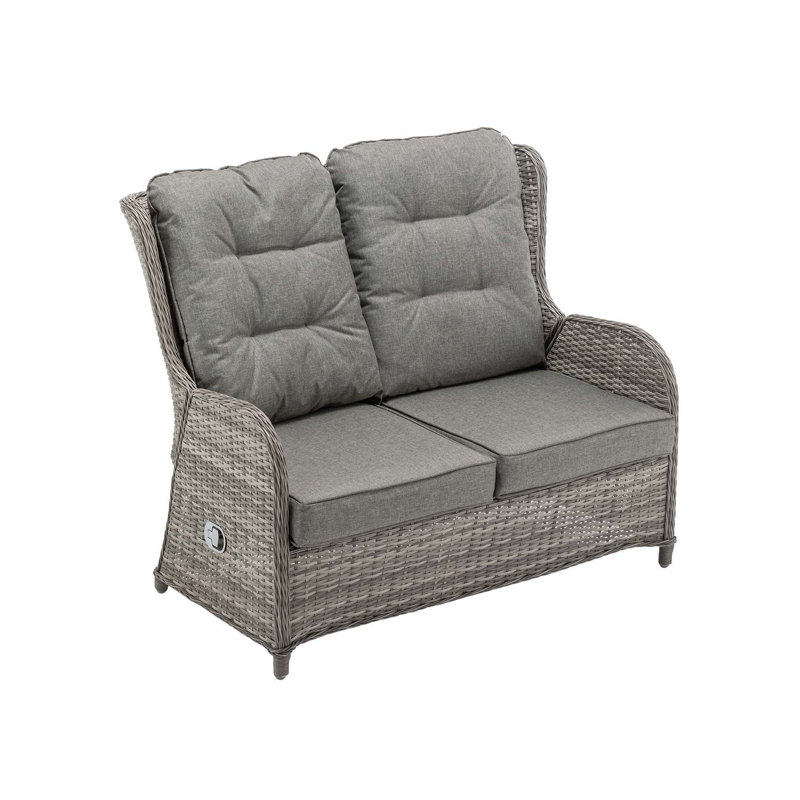 Conwell 129cm Wide Straight Patio Sofa with Cushions
