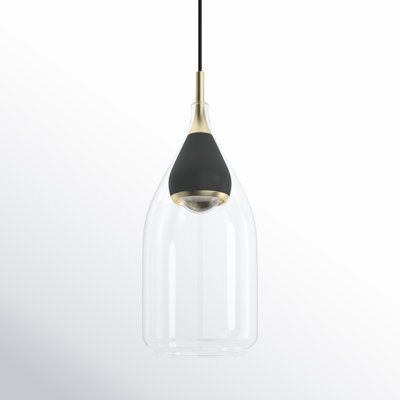 Demetra Single Light Glass Dimmable LED Pendant