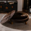 Table basse ronde 39,37 po avec espace de rangement, convenant au salon et au bureau-156112088