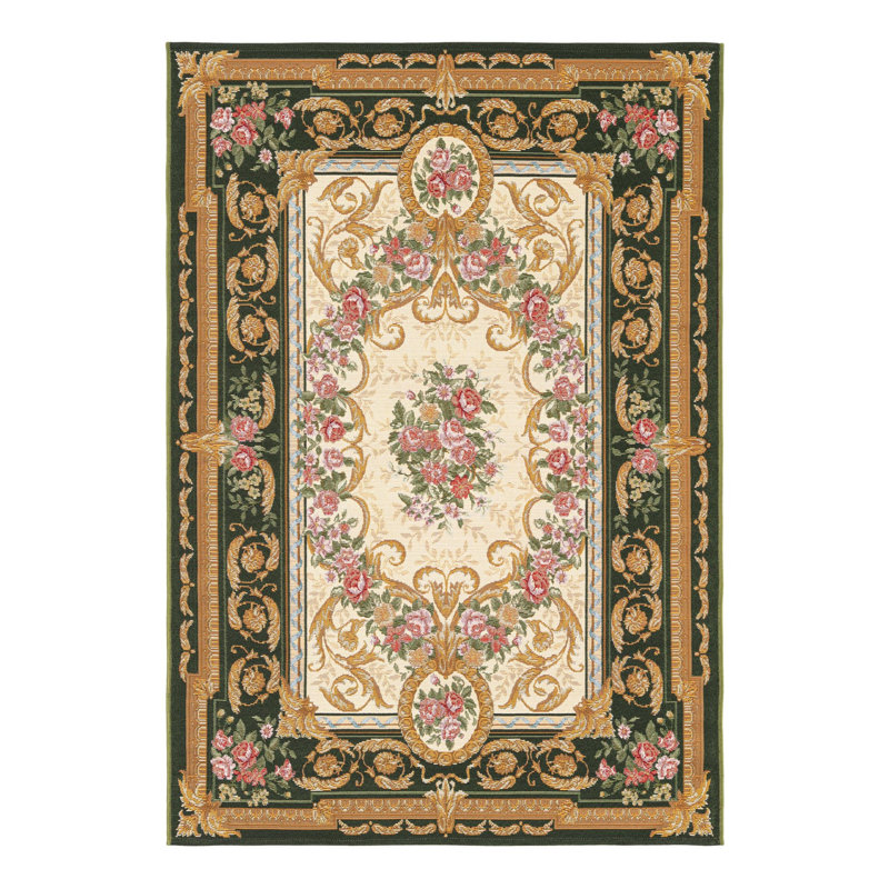 Indoor/Outdoor Traditional Area Rug, Rectangle 4'1" x 6'1"