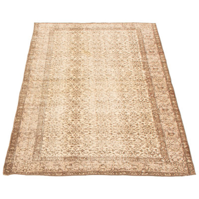 Tapis kaki clair rétro Danuel 3 pi 10 po x 6 pi 7 po