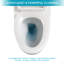 Toilette monobloc en céramique, avec chasse d'eau et siège moelleux