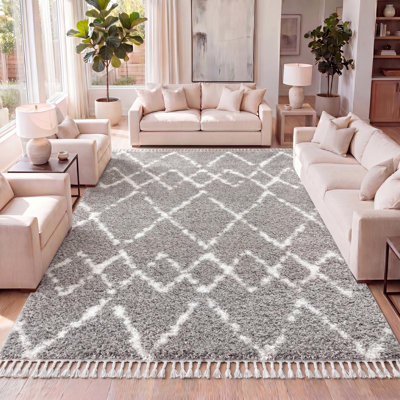 Tapis gris / ivoire Cantera