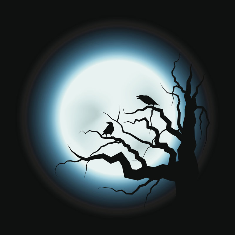 Halloween Illustration by MeiKIS - Wrapped Canvas Print, 91cm H x 91cm W