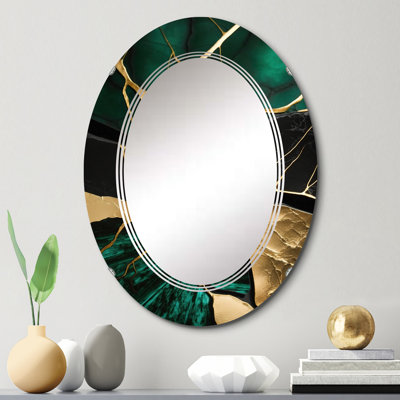 Miroir mural en marbre abstrait Geode