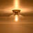 1 - Light Clear Dome Glass Semi Flush Mount