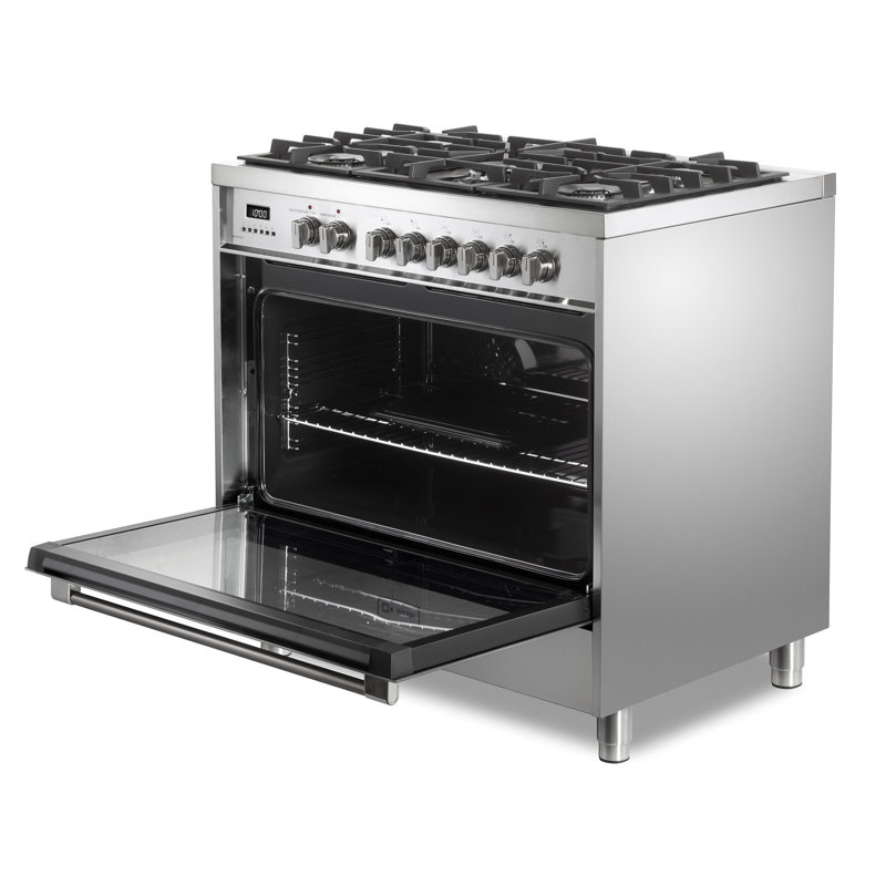 Verona Prima 36" 5 Burner Single Dual Fuel Range Stainless
