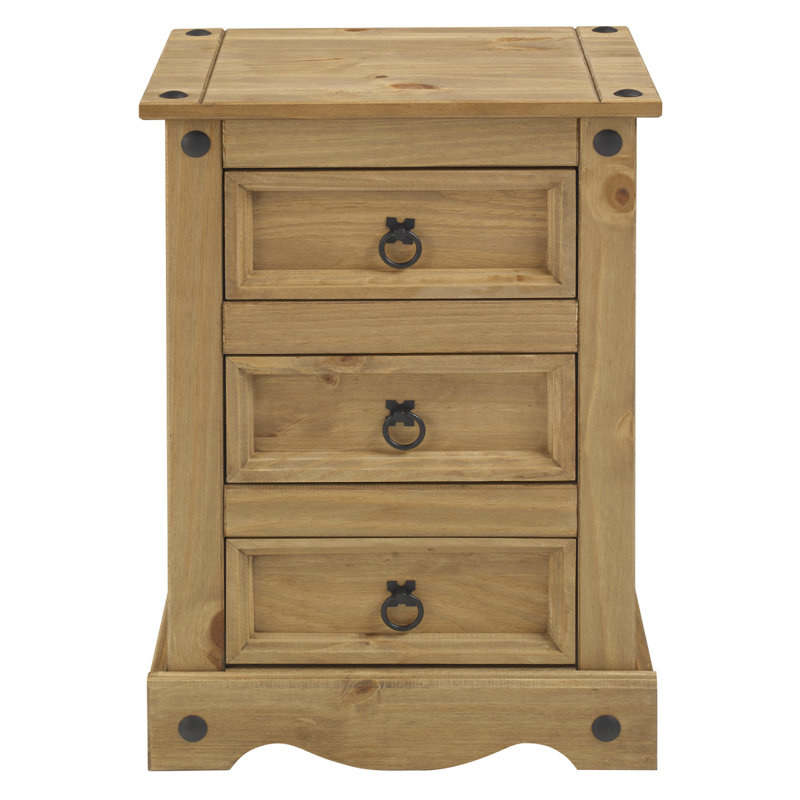 Wiete 17.72'' W Nightstand, Antique Brown