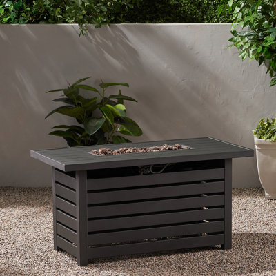 Foyer rectangulaire en fer - 30 000 BTU - couvercle de réservoir à l'intérieur