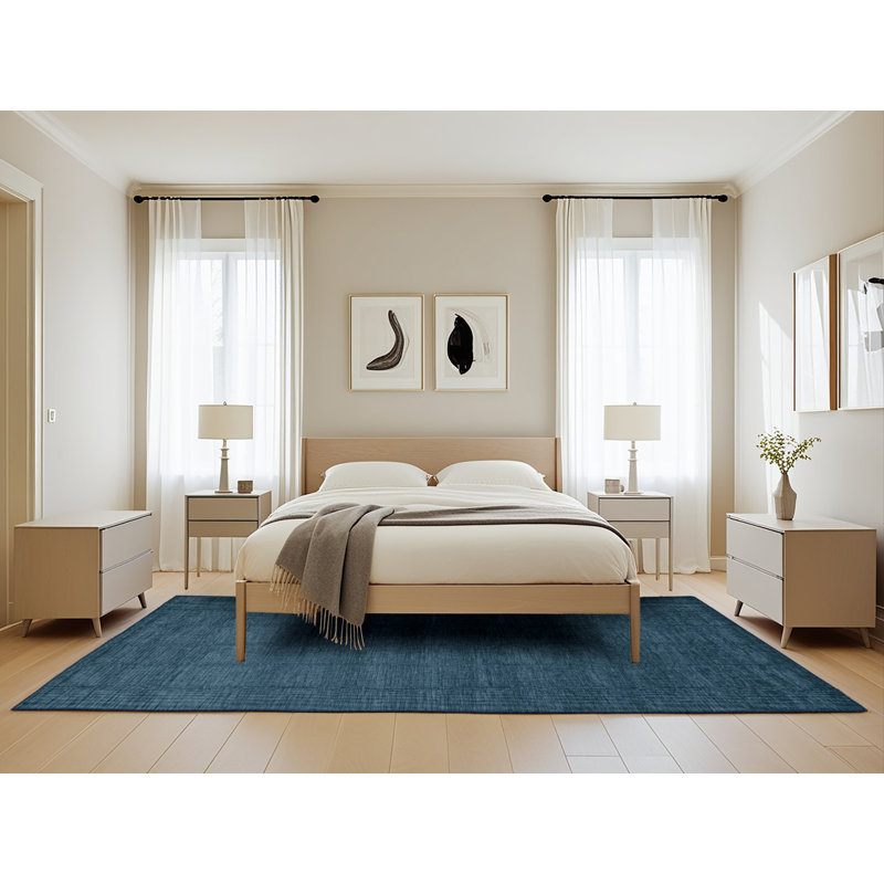 Machine Washable Solid Gray Area Rug, Rectangle 5' x 8'