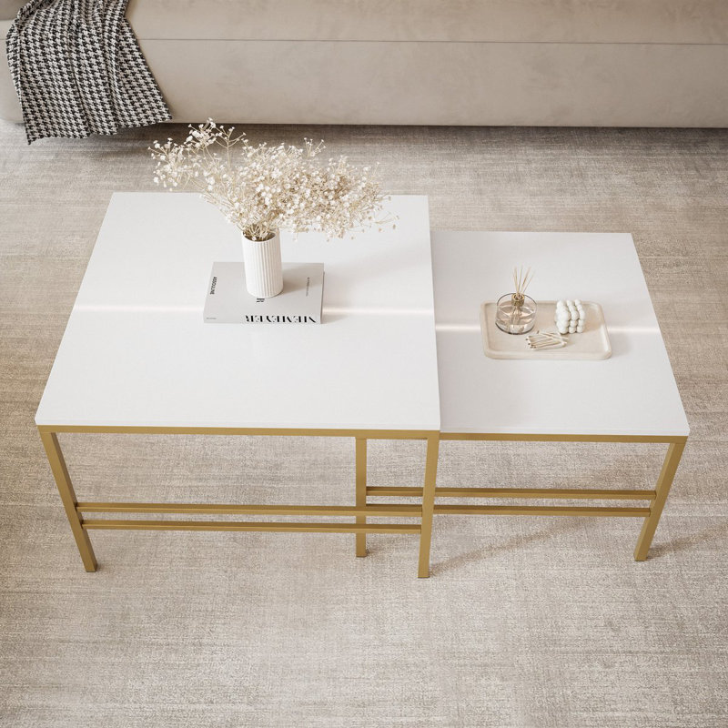 FORMA 2-in-1 Coffee Table Set, Gold