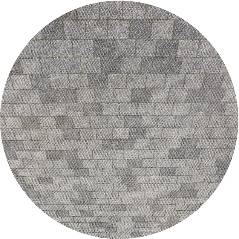 Geometric Indoor Rug, Round 7'