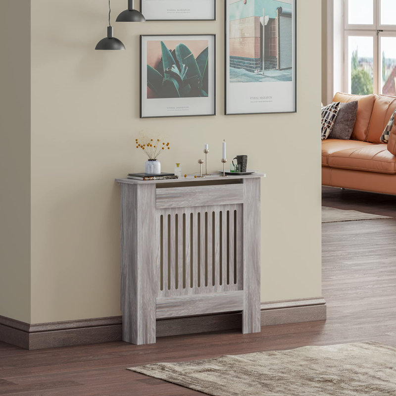 Raeford Radiator Cover, 82cm H X 78cm W X 19cm D, Grey