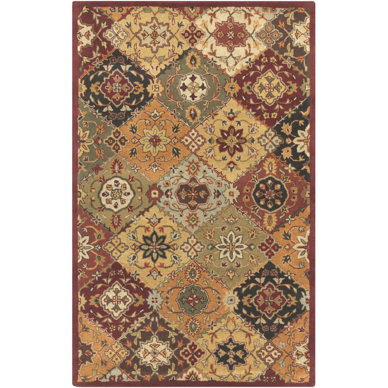 Mangrum Wool Oriental Indoor Rug, Rectangle 9' x 13'