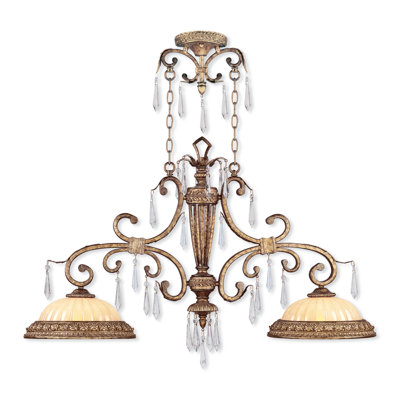 Deller 2 - Light Vintage Gold Leaf Pendant