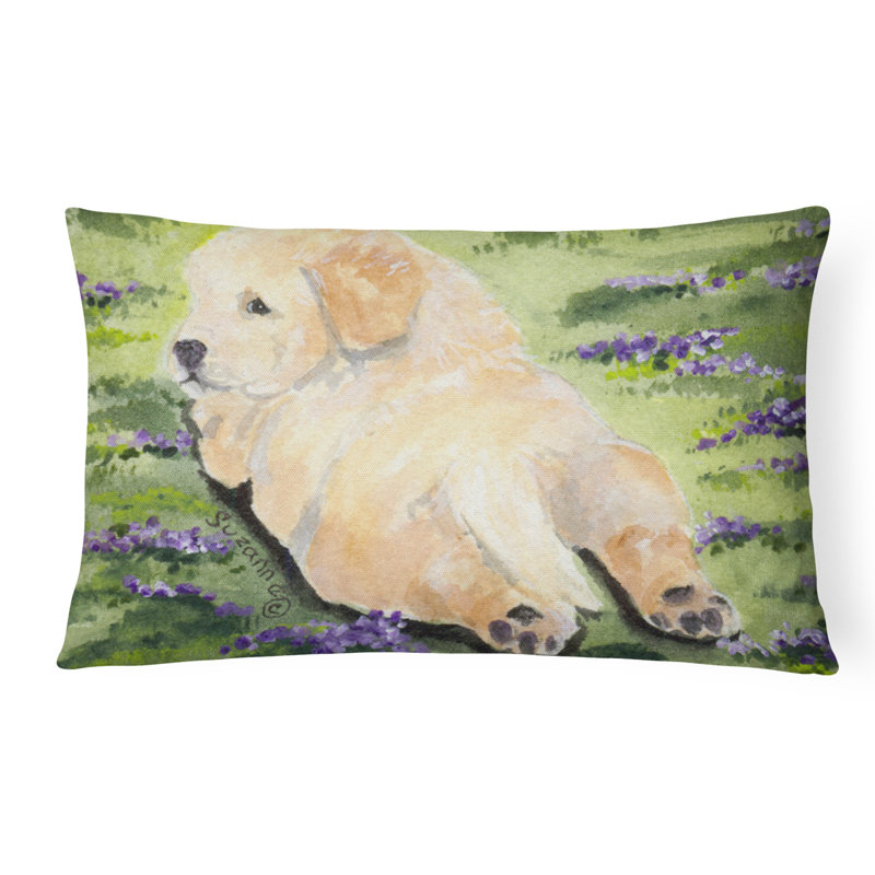 Coussin décoratif intérieur/extérieur golden retriever