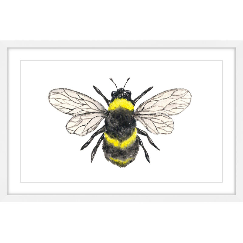 « bourdons abeilles » par la sparrow de la cartouche, reproduction d’art encadrée, H 20 po x l 30 po x P 1,5 po