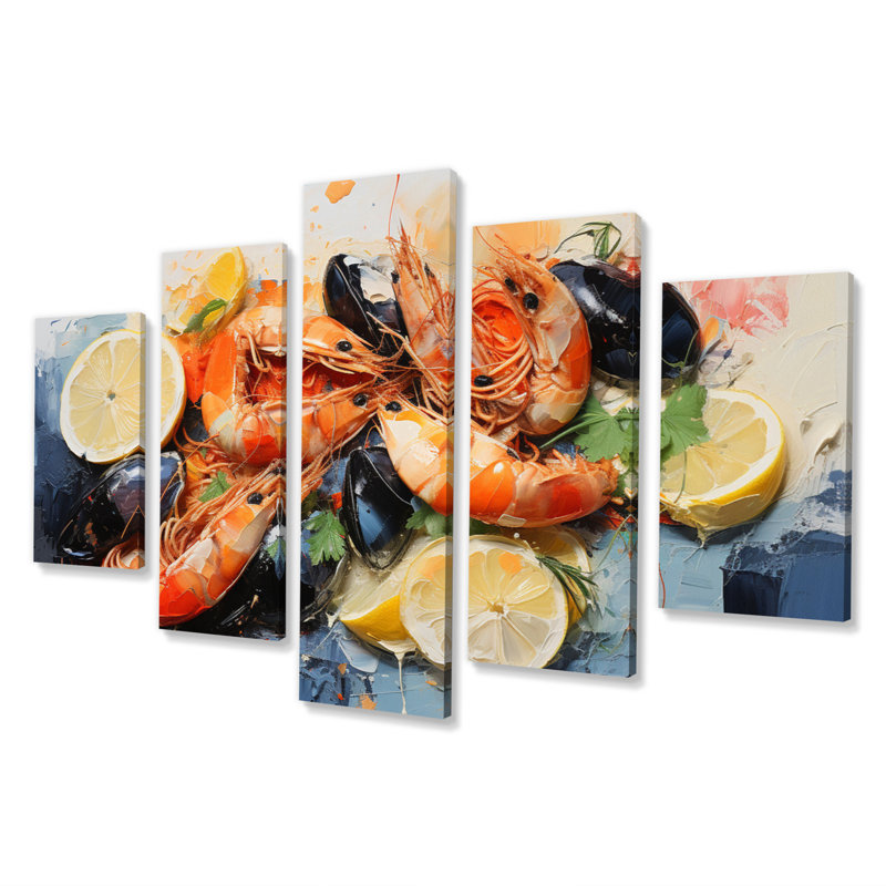 Chenard - Seafood Canvas Print - 5 Panels