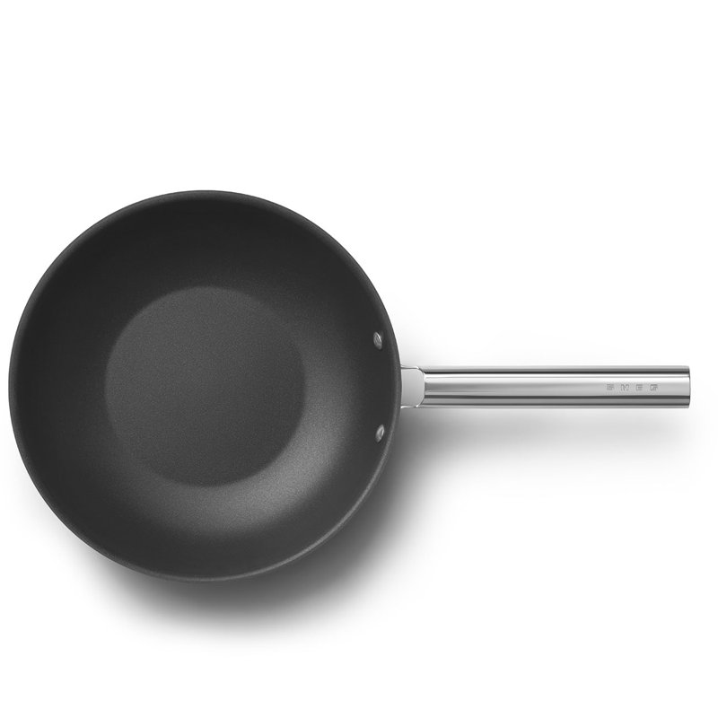 Smeg 30cm Non Stick Oven Safe Wok, Matte Black