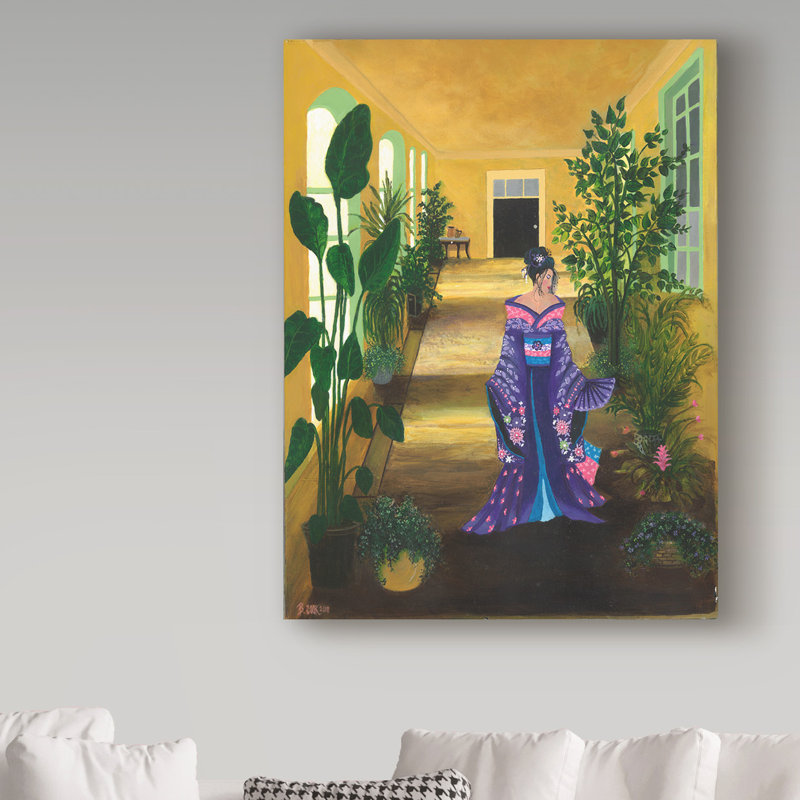 « geisha 1 », reproduction de peinture à l’acrylique sur toile tendue, H 19 po x l 14 po x P 2 po