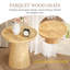Table d'appoint ronde en bois naturel de 20 po, table de bout avec placage en bois massif pour le salon-1466860344