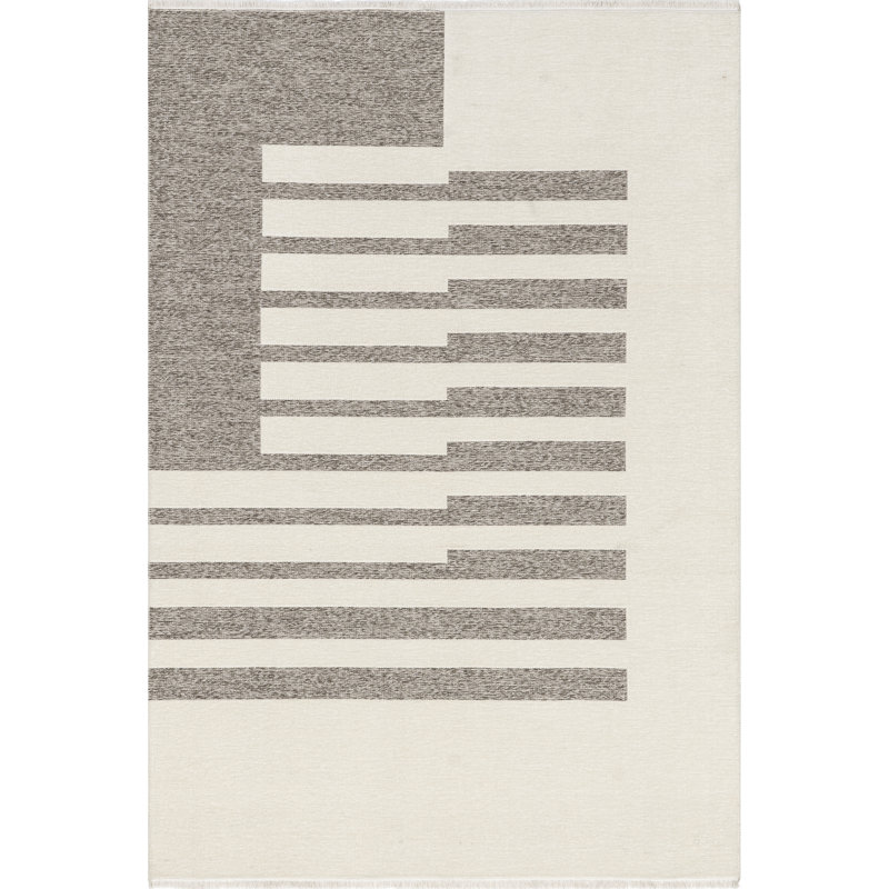 Sofya Abstract Striped Reversible Machine Washable Area Rug, Rectangle 5' x 8'
