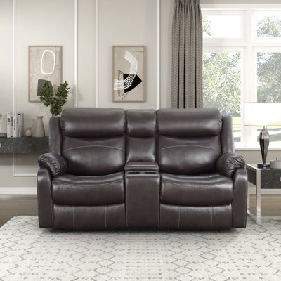 Causeuse inclinable traditionnelle 71 po Karston - Causeuse inclinable en microfibre