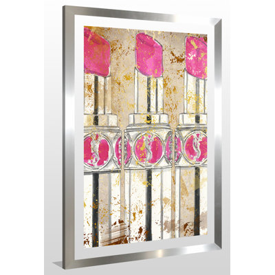 Reproduction d'art graphique encadrée «Kiss and Makquillage»