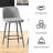 Tabouret de comptoir pivotant 24,2 po Keerthika-2122228636