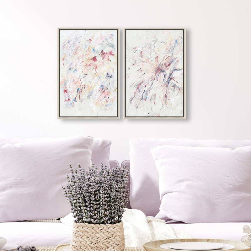 Feels Like Love Set Set by Oliver Gal, 32"H x 22"W, Silver Floater Frame