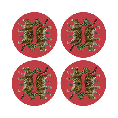 Leopard Seeing Double Pebble 16" Vinyl Placemat