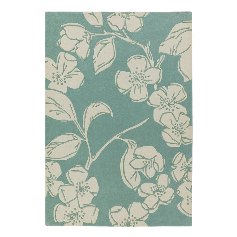 Louise Hand Tufted Teal Blue Rug, Rectangle 200 x 300cm