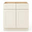33" Soft White Shaker Ready-to-Assemble Base Cabinet with Solid Wood Doors and Soft-Close Dovetail Drawers