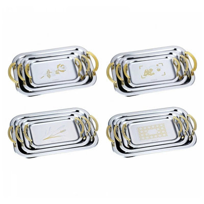 House Of Hampton Stainless Steel Tray