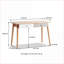 Table basse 47 po en hêtre massif pour le salon, compact et peu encombrant Résistant aux taches