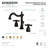 Kingston Brass Heritage Two-Handle 3-Hole Deck Mount Widespread Bathroom Faucet with Pop-Up Drain-38133005
