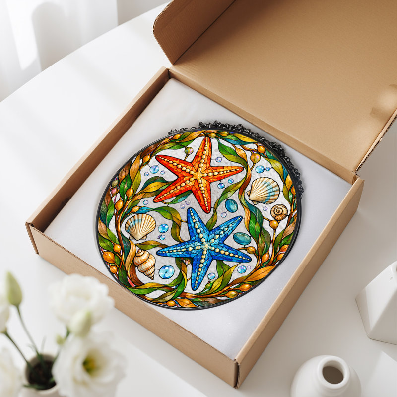 Nautical & Beach Window Panel, H 7,8 po