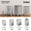 Poubelle de cuisine noire matte à capteur de mouvement 14,5 gallons / 55 litres KRAUS avec anneau de sécurité et couvercle à fermeture en douceur-126115095