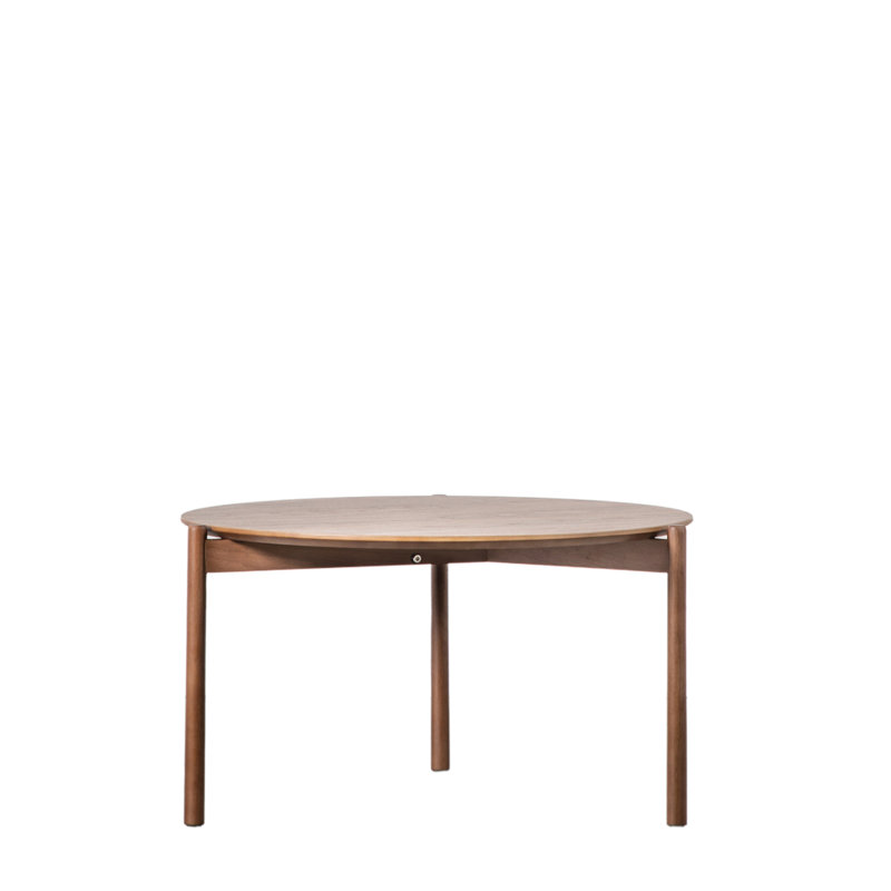 Burley Three Leg Coffee Table, Dark Wood
