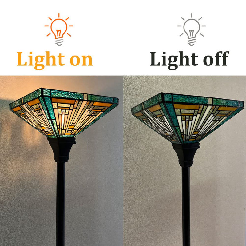 Anuar 70'' Traditional Floor Lamp, ‎Lake Green