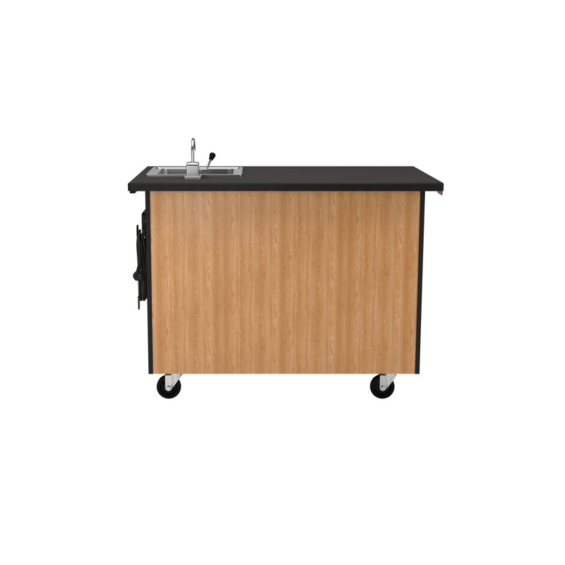 Mobile Science Cart with Shelving and Sink
