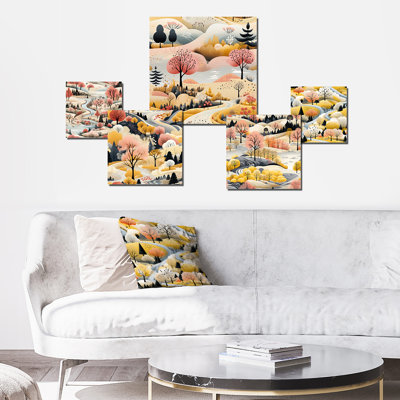 Gurias - Floral Wall Art Set Of 5