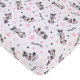 NoJo Disney Minnie Mouse My Happy Place 3 Piece Nursery Crib Bedding Set 