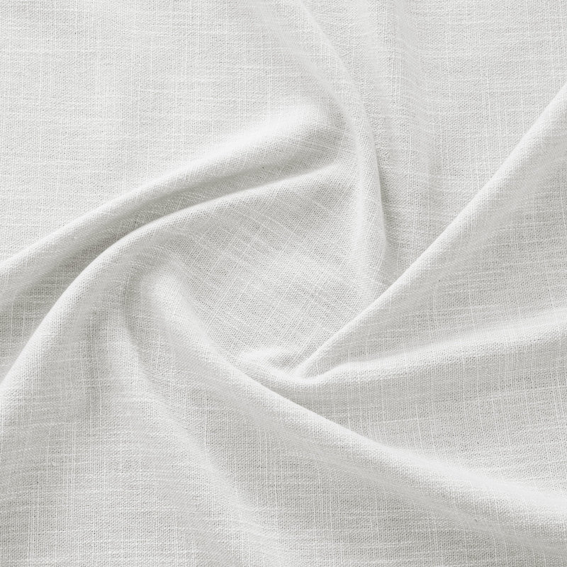 Basic Faux Linen Curtain Pair - 2 Panels - Light Filtering Window Curtains, 50" W x 108" L, Off White