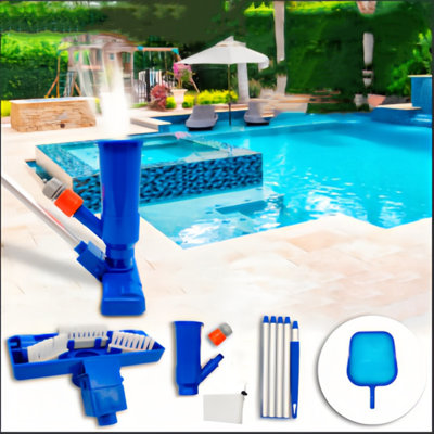 Pool cleaning set Portable Swimming Pool Handheld Cleaner With Scoopnet Small Vacuum Nozzle Suction Pool Head Pool Cleaning Kit For Underwater Spa And Pond