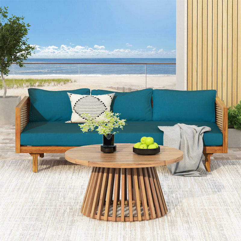 PATIO FURNITRE SETS : CLAREMONT 3 SEATER DAYBED + ACACIA WOOD TABLE