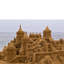 Plage de château de sable - toile de 16 po x 20 po-728774738