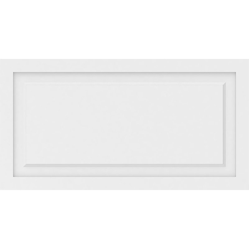 Panneau mural Harrison 3D en blanc, H 20 po x l 38 po x P 0,63 po