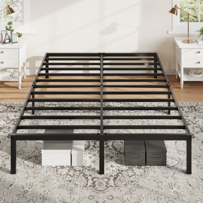 12 Inch Metal Platform Bed Frame With Storage Space