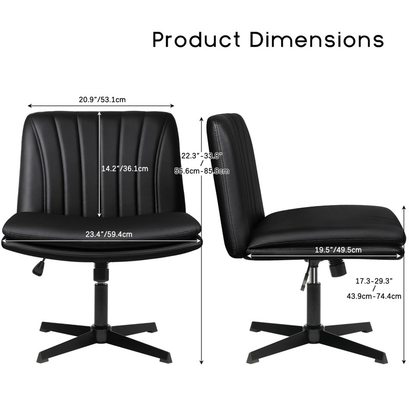 Fauteuil de bureau Kiawna Criss, Noir